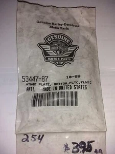 Genuine Harley Davidson Bottom Hinge Plate P/N: 53447-87 - Picture 1 of 2