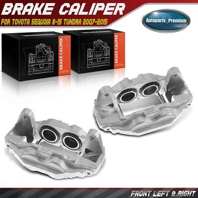 2x Pinza de freno delantera con 4 pistones para Toyota Tundra 2007-2015 Sequoia 08-15 Foto 1 de 4