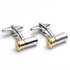 Cufflinks - Bullet Casing Bullet Rifle Gold And Silver