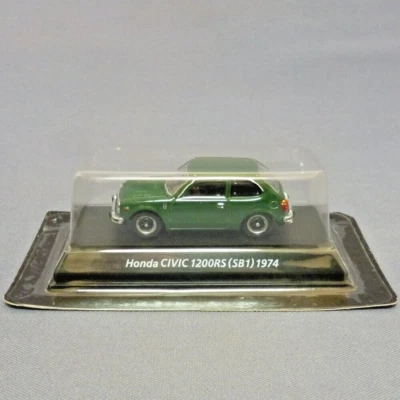 1: 64 KONAMI HONDA CIVIC 1200RS SB1 深绿色 1974 压铸玩具车 来自日本 — 第 1/3 张图片