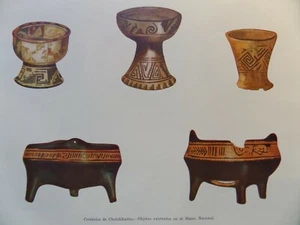Ceramica la Chalchihuites Zacatecas Pre-Colombian Polychrome Pottery Mexico 1928 - Picture 1 of 2