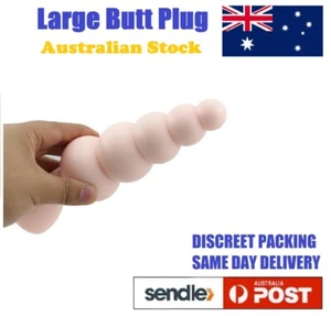 Large Butt Anus Plug Anal Bead Chain Suction Cup Big Dildo Prostate Sex Toy - Picture 1 of 14
