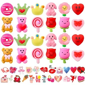 24PCS Valentines Mini Mochi Squishy Toys for Party Favors, Kawaii Fidget Toys... - Picture 1 of 6
