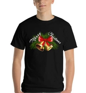 Merry Christmas T Shirt Happy Holidays Shirt Chirstmas Santa Graphic Tee - Picture 1 of 5