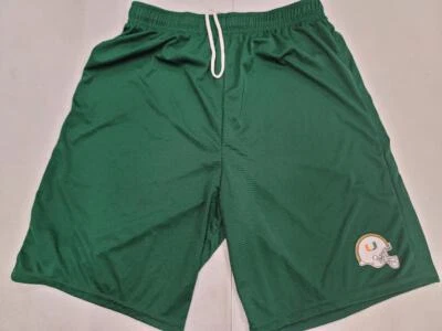 0725 Hombres MIAMI HURRICANES FOOTBALL Poliéster PANTALONES CORTOS Bolsillos NEGRO NARANJA VERDE Foto 1 de 3
