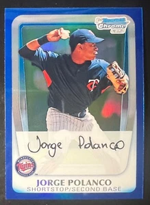 2011 Bowman Chrome Prospects Blue Refractors #BCP159 Jorge Polanco #'d 39/150 - Picture 1 of 3