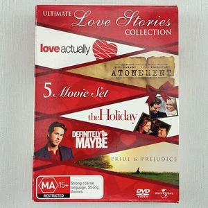 5 Movie LOVE ACTUALLY Atonement THE HOLIDAY Pride & Prejudice DVD 5x Films - Picture 1 of 8