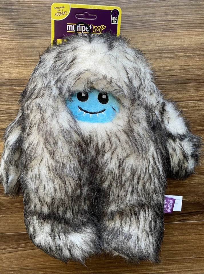Multipet Yeti Betty Plush Monster with Squeaker Dog Toy (10")- - Image 1 of 1