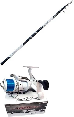 Kit surfcasting lineaeffe long beach + mulinello shizuka 7000 - Immagine 1 di 3