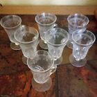 7 x Small Antique Pall Mall Lady Hamilton Glasses With Handles And Stem - Sherry