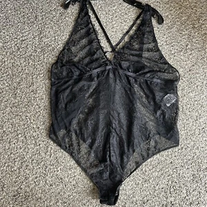 Torrid Black Mesh Lace Bodysuit Sexy Lingerie Sexy Intimates Strappy 4X New - Picture 1 of 6