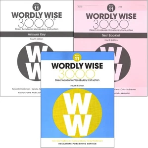 4TH EDITION Wordly Wise 3000 Grade 11 SET Workbook Answer Key & Tests - Picture 1 of 1