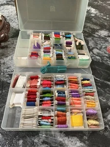 Thread Cross Stitch Needle Point Embroidery Large Lot Multi Colors - Picture 1 of 9