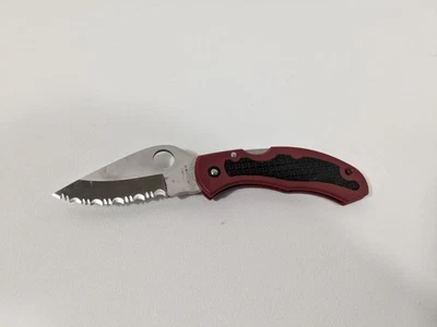 Cuchillo Plegable Spyderco Rojo Snap-It AUS-8 Hoja Utilitaria de Corte CLIP FALTANTE Foto 1 de 4