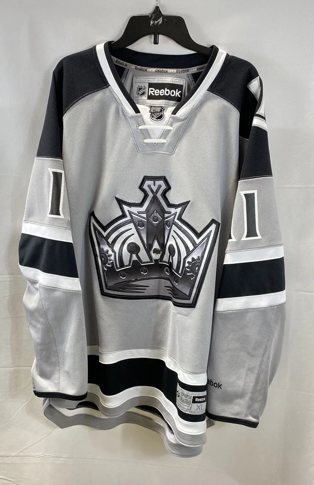 Camiseta deportiva Reebok Kings para hombre gris Anze Kopitar #11 firmada talla XL Foto 1 de 4
