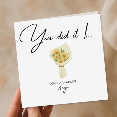 Tarjeta de felicitación You Did It, graduación, bien hecha, trabajo nuevo, promoción Foto 1 de 2