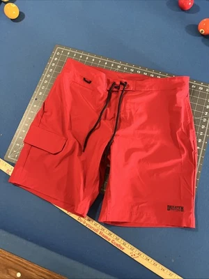 "Traje de baño Duluth para hombre talla 36"" rojo Duluthflex Bull Moose cargo 9""" Foto 1 de 4