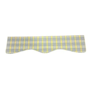 Vintage Waverly Classics Scalloped Blue & Yellow Plaid Valances Toppers Set of 2 - Picture 1 of 7