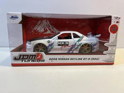 Nissan Skyline GT-R 2002 (R-34) nuevo en caja a escala 1/24 diecast por Jada Foto 1 de 4