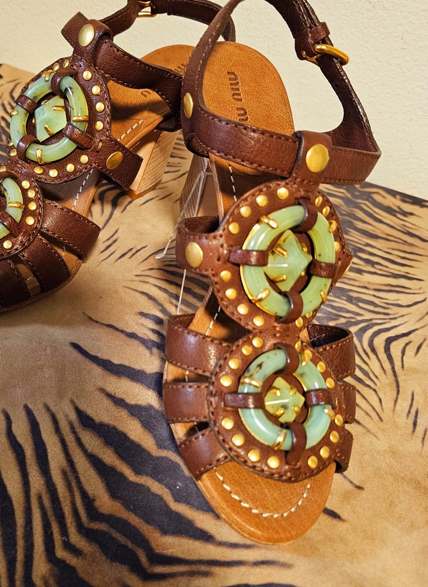 MIU MIU Women's Leather Sandals and Flip Flops for sale | eBay