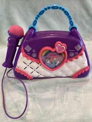 My Little Pony Mp3 Sing Along Boombox With Microphone 2014 Hasbro Purple Purse - Image 1 of 4
