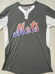 Majestic Cool Base Men’s NY New York Mets Short Sleeve BP Jersey Large L MLB. - Picture 1 of 20