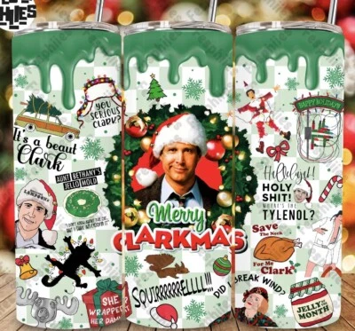 ❤️ Vacaciones de Navidad Feliz Clarkmas 20oz Vaso Ilusión Foto 1 de 3