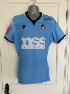 Macron Cardiff Blues Player Issue Biometric 2021/22 Rugby Shirt/Jersey-L-Mint - Picture 1 of 3