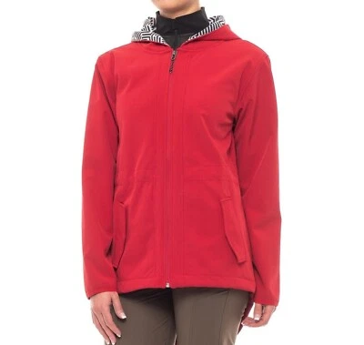 Chaqueta para mujer Elements GRANDE de caparazón suave forrada con capucha cremallera completa - roja Foto 1 de 2