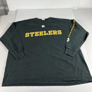 Y2K NFL Pittsburgh Steelers Football Shirt Extra Extra Large Black Long Sleeve - Picture 1 of 15