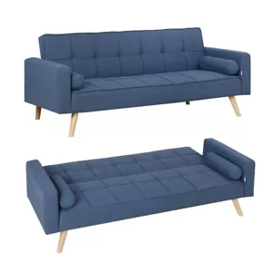 Convertible Sofa Bed 3 Seater Loveseat Recliner Lounge Adjustable Back Couches - Picture 1 of 10
