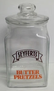 Vintage Seyfert's Original Butter Pretzels Glass Jar - Picture 1 of 9
