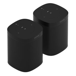 Sonos Two Room Set - (2) Black Smart Speakers w/ Alexa. Incredible Sound for...
