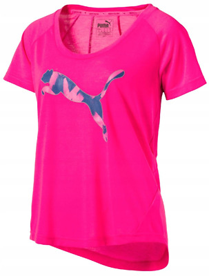 Puma Women's Logo T-Shirt (Size 10) Pink Short Sleeve Elevated Layer Top - New • 14.40€