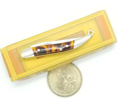 Navaja de Bolsillo Rough Rider 2" Pequeña Imitación Tortuga Texas Palillo de Dientes con Lazo RR980 Foto 1 de 4