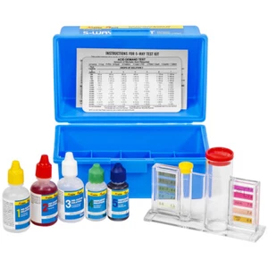 XtremepowerUS 5 Way Swimming Pool Spa Water Chemical Test Kit CHLORINE BROMINE - Picture 1 of 5