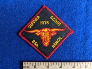 1978 Quivira Scout Ranch BSA Pfadfinder Patch Kansas BSA007 - Bild 1 von 2
