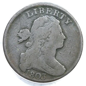 1803 S-260 ANACS VG 10 SM Date, LG Frac Draped Bust Large Cent Coin 1c - Picture 1 of 3