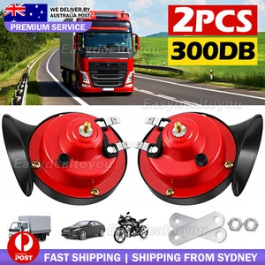 2Pcs Super Horn 12V 300DB Super Loud Horn Snail Motorcycle Car Truck Boat Train - Picture 1 of 11