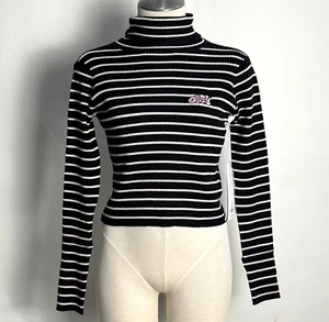 Obey Damen Rollkragen Pullover Elise schwarz/weiß Gr. S Neu mit Etikett Shepard Fairey - Bild 1 von 4