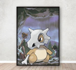 Póster de Pokémon Cubone dormitorio infantil estampado artístico en pared enmarcado A4 - Imagen 1 de 5