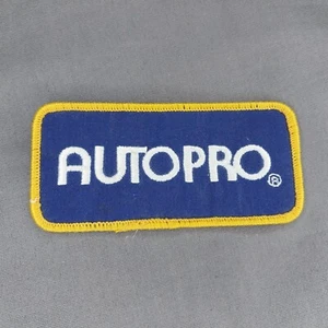 Parche publicitario Autopro 4,5" x 2" pestaña azul amarillo - Imagen 1 de 2
