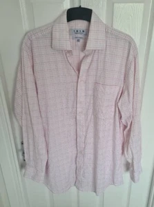 Men's Pink Mix Striped Stephens Brothers Shirt Size 16R - Picture 1 of 4