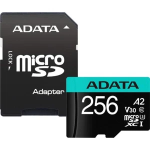ADATA PremierPRO MicroSDXC Memory Card, 256GB, UHS-I U3 + Adapter, Blue - Picture 1 of 2