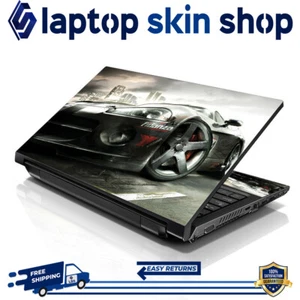 Laptop Skin Sticker Notebook Decal Cover Race Car for Dell Apple HP 17" - 19" - Picture 1 of 3