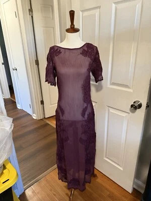 Maxi Vestido Sundance Para Mujer S Púrpura Encaje Hada Capricho Foto 1 de 4