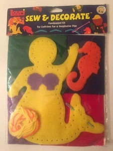 Lauri Sew & Decorate Mermaid & Seahorse Hand & Finger Puppet Kit (NEW) LR-3031 - Picture 1 of 2