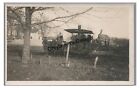 RPPC Steam Tractor, Farming Threshing Outfit Vintage Real Photo Postcard