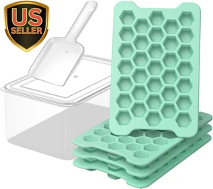 Small Ice Cube Tray for Freezer: Easy Release Ice Cube Maker - Plastic Stack... - Picture 1 of 12