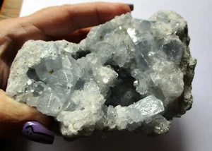 Celestita Azul Marino Natural Cristal Crudo 1256g Madagascar - Imagen 1 de 5